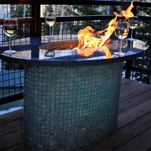 Oval Gabion Fireplace Basket